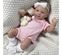 ROSHUAN Bambole Reborn Baby in silicone a corpo intero anatomicamente corretto ragazza 43 cm realistica bambola bambino morbido vinile fatto a mano che sembra reale neonato Bebe bambola lavabile