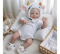 ROSHUAN Bambole Reborn Baby in silicone a corpo intero in vinile ragazza 48 cm dolce sorriso realistico bambola realistica bambola realistica neonato bambole giocattolo per bambini dai 3 anni in su