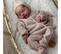 ROSHUAN Bambole Reborn Baby in Silicone Full Body Vinyl Girl 20 pollici Real Life Baby Doll Realistica Vena Realistica Neonato Addormentato Bambole con Accessori Giocattolo per Bambini Regali
