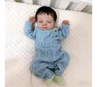 ROSHUAN Bambole Reborn in silicone a corpo intero in vinile 45,7 cm, realistica, bambola realistica per neonati che dorme, bambola rinata in silicone con accessori per bambini