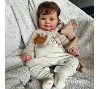 ROSHUAN Real Life Reborn Baby Dolls Silicone Full Body Vinyl Girl 20 Inch Sorridente Realistico Neonato Bambola Realistica Bambole Neonati Bambole Capelli Radicati Che Sembrano Giocattolo Reale