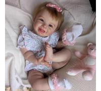 ROSHUAN Real Life Reborn Bambole Sorridenti Ragazza 50,8 cm Bambole Realistiche Bambole Bambino Morbido Corpo Che Sembra Real Babies Doll Bambola Realistica Neonato Bambola Giocattolo per Bambini Età