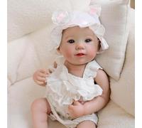 ROSHUAN Reborn Baby Doll Silicone Full Body Vinile 50,8 cm Bambola realistica Anatomicamente Corretta Ragazza Silicone Bambini Realistici Neonati Bambole Neonate Capelli Dipinti per Bambini Età 3+