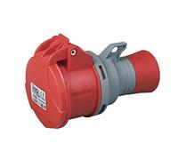 ROSI 9224 Presa Mobile Industriale IP44, Grigio/Rosso, 16A 3P+T