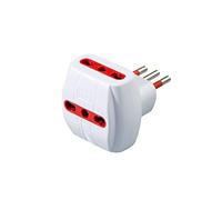Rosi Adattatore Emilia Prime, bianco, 3 prese bivalenti 10/16A