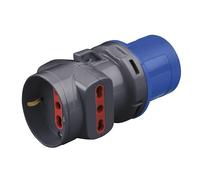 Rosi adattatore industriale domestico CEE 2P+T prese bipasso + schuko 10-16A