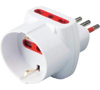 Cavo - Adattatore Triplo Spina 2p+t Presa Bipasso 2p+t Con Schuko