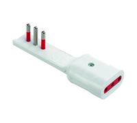 LE AMAZZONI STORE ROSI ADATTATORE 90° ULTRAPIATTO 10A 2P+T/PRESA 10A 2P+T BIANCO SERIE EMILIA FLAT