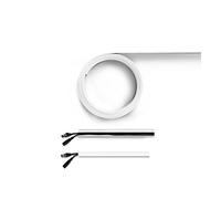 ROSI Canalina flessibile rettangolare autoadesiva 10x16mm, 5 metri in formato arrotolabile, bianco