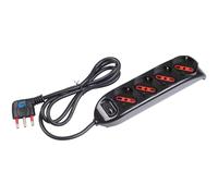 ROSI EMILIA RS94073 MULTIPRESA 4 USCITE SCHUKO+10A+16A INTERRUTTORE LUMINOSO CAVO 1.5MT