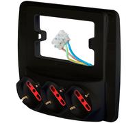 ROSI Multipresa da Parete SERIE EMILIA SMART 3 Posti Schuko NERA