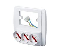 ROSI Multipresa parete Emilia Smart, 3 prese schuko, Bianca