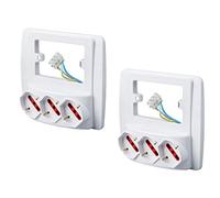 ROSI Multipresa parete EMILIA SMART, Bianco, 3 prese schuko biv., 2 pz