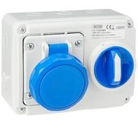 ROSI Presa interbloccata, Grigio/Blu, 16a 2p+t ip67