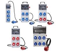 ROSI - Quadro Elettrico Industriale ASC a 16A Monofase Trifase 220V 380V 3 4 Poli da Distribuzione e Cantiere Mobile IP67 - Spina Ind. 3P+N+T 16A con 2 Prese Ind. 2P+T 16A + 2 Prese Ind. 3P+T 16A