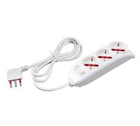 ROSI RS94001 Multipresa Serie Emilia, Bianco, 3 prese schuko biv. 10/16A