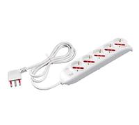 ROSI RS94005 Multipresa Serie Emilia, Bianco, 5 prese schuko biv. 10/16A