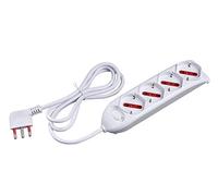 Rosi RS94060 multipresa con interruttore bianca 4 posti prese 2P+T 10/16A