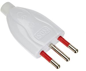 ROSI RS98103 Spina Mobile 10A, 2P + T, Bianco