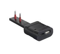 Rosi Spina Italiana Ultrapiatta USB tipo A e USB-C™ 2P+T250V 10A 20W, Nero
