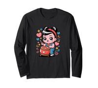 Rosie The Riveter Carino Kawaii Taiko batterista ragazza Maglia a Manica