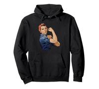 Rosie The Riveter Possiamo Farlo Felpa con Cappuccio