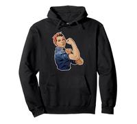 Rosie The Riveter Possiamo Farlo Felpa con Cappuccio