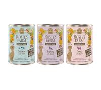 Rosie's Farm Single Meat Adult 6 x 395 g - Mix (tacchino & riso, agnello & riso, pesce & riso)