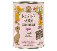 Rosie's Farm Single Meat Adult 6 x 395 g Umido per cane - Agnello & Riso