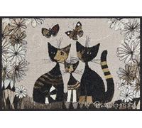 Rosina Wachtmeister - Zerbino lavabile by Salonloewe Gatti Con Fiori, 50 x 75 cm, motivo: gatti colorati