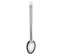 Rosle - Cucchiaio da salsa in silicone di alta qualità con bordo in silicone e manico rotondo, in acciaio INOX 18/10, lavabile in lavastoviglie