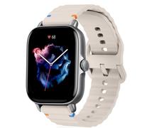 RosMank 20mm Cinturino per Amazfit T-Rex 3 Pro 44mm/Active2/Active/GTR Mini/GTS 4/GTS 3/GTS 2/GTR 42mm, Cinturino di Ricambio in Silicone Morbido per Amazfit Bip 3/Bip S/Bip Lite/Bip U Pro, Bianco