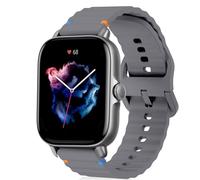 RosMank 20mm Cinturino per Amazfit T-Rex 3 Pro 44mm/Active2/Active/GTR Mini/GTS 4/GTS 3/GTS 2/GTR 42mm, Cinturino di Ricambio in Silicone Morbido per Amazfit Bip 3/Bip S/Bip Lite/Bip U Pro, Grigio