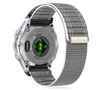 RosMank 20mm Quickfit Nylon Cinturino per Garmin Fenix 8 AMOLED 43mm/7S Pro/7S/6S Pro/6S/5S/5S Plus, Cinturino di Ricambio Ondulato per Approach S70 42mm/Instinct 2S/Descent Mk3s (Grigio)