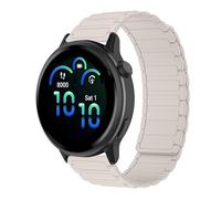 RosMank 20mm Silicone Cinturino Compatibile con Garmin Forerunner 570 42mm/Forerunner 165/Vivoactive 6/Vivoactive 5, Cinturino Ricambio Magnetico per Garmin Venu Sq 2/Approach S50/S44, Bianco