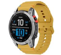 RosMank 20mm Silicone Cinturino Compatibile con Garmin Forerunner 570 42mm/Forerunner 165/Vivoactive 6/Vivoactive 5, Cinturino Ricambio per Garmin Venu Sq 2/Approach S50/S44, Giallo