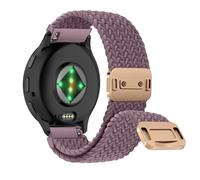 RosMank 22mm Cinturino Intrecciato Compatibile con Garmin Venu 3 / Venu 2 / Vivoactive 4 / Active, Cinturino di Ricambio in Nylon per Garmin Forerunner 265 / Forerunner 255 (Colore Viola)