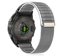 RosMank 22mm Quickfit Nylon Cinturino per Garmin Fenix 8 Fenix E 47mm/7 Pro/7/6 Pro/6, Cinturino di Ricambio Ondulato per Epix/Approach S70 47mm/MARQ/Instinct 2/Forerunner 965/Descent G1 (Grigio)