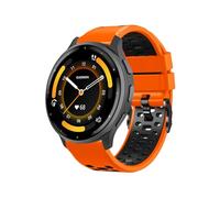RosMank 22mm Silicone Cinturino per Garmin Venu 3 45mm/Venu 2/Vivoactive 4/Active, Cinturino di Ricambio Due Colori per Garmin Forerunner 570 47mm/Forerunner 265/Forerunner 255, Arancia Nero