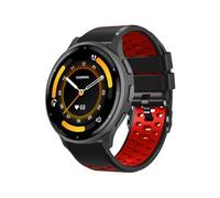 RosMank 22mm Silicone Cinturino per Garmin Venu 3 45mm/Venu 2/Vivoactive 4/Active, Cinturino di Ricambio Due Colori per Garmin Forerunner 570 47mm/Forerunner 265/Forerunner 255, Rosso Nero