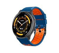 RosMank 22mm Silicone Cinturino per Garmin Venu 3 45mm/Venu 2/Vivoactive 4/Active, Cinturino di Ricambio Due Colori per Garmin Forerunner 570 47mm/Forerunner 265/Forerunner 255, Arancia Blu