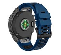 RosMank 26mm Quickfit Cinturino per Garmin Fenix 8 AMOLED 51mm/7X Pro/7X/6X Pro/6X/5X, Cinturino di Ricambio in Silicone per Enduro 3/Descent Mk3i/Instinct 2X/Tactix 7/Quatix 7X (BluNero)