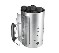 ROSMARINO Ciminiera di Accensione Barbecue 27cm, Maniglia di sicurezza, Accendifuoco a carbone di legna e bricchette di carbone, capacità 3kg, per barbecue all'aperto