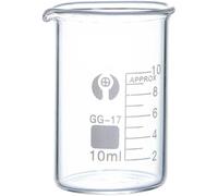Rosojodg Set di mini misurini trasparenti da laboratorio, cilindri graduati in vetro, per laboratorio, misurini e brocche (10 ml)