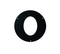 Save rosone anello ellittico 45° spessore 1,2 mm Ø 12 cm 120 mm in acciaio nero