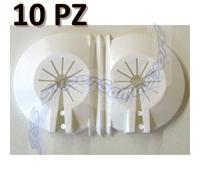 Rosone apribile universale bianco per valvola monotubo - 10 PZ