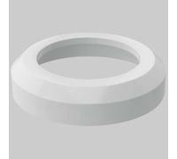 ROSONE BIANCO DA PARETE PER CURVA WC 90° - Dm 110 H 3,6