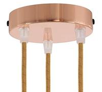 Rosone Cilindrico in Metallo ø120mm 1/2/3/5/7 Uscite. Colori: Bianco, Nero, Cromato, Rame, Ottone e Nero Perla (3 Fori Rame)