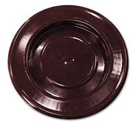 Rosone con Coperchio per Tubi Stufa Ø 12 cm Marrone in lamiera porcellanata