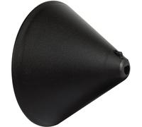 Rosone conico per punto luce da soffitto Ø 110 mm nero Nero